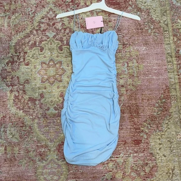 blue scrunch dress In A Scrunch Dress